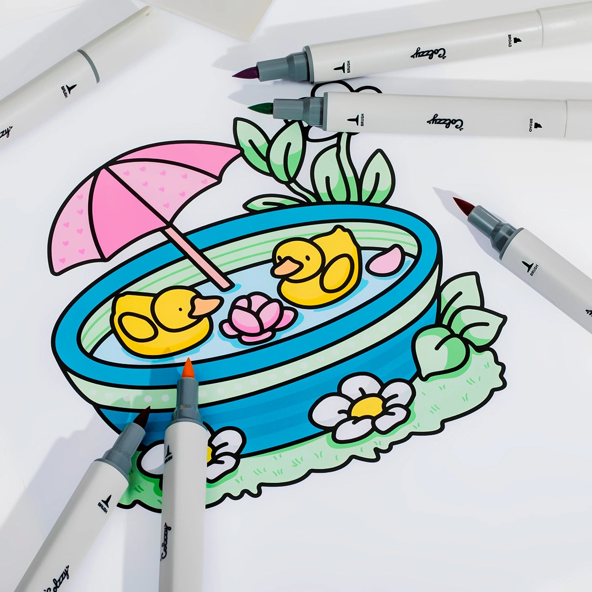 Premium markery artystyczne z tuszem alkoholowym – 128 kolorów