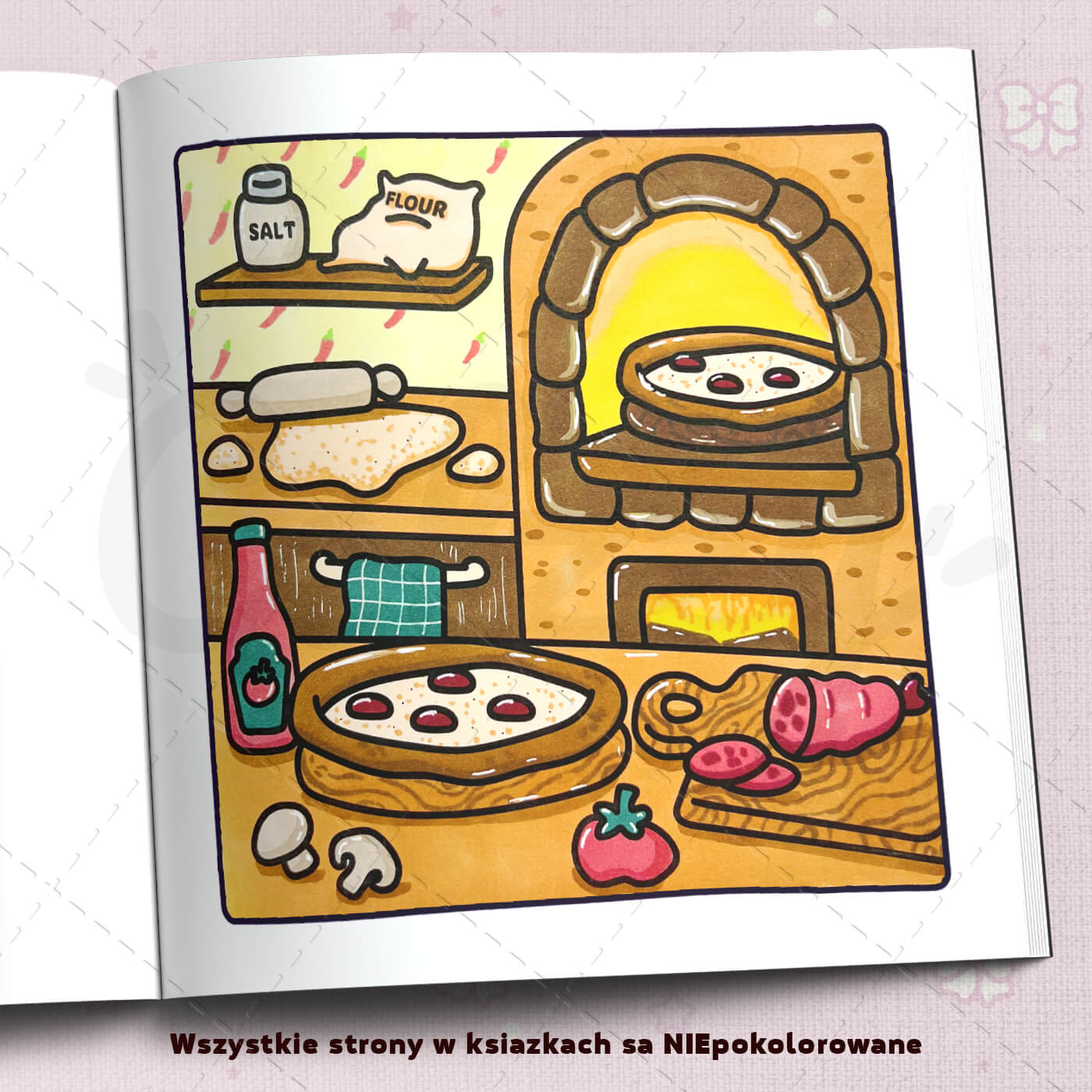 Kolorowanka „Jedzenie, napoje i słodkości”